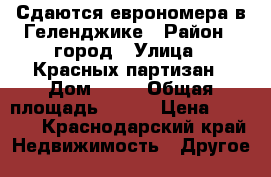 Сдаются еврономера в Геленджике › Район ­ город › Улица ­ Красных партизан › Дом ­ 71 › Общая площадь ­ 102 › Цена ­ 5 000 - Краснодарский край Недвижимость » Другое   